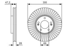 DISC FRANA BOSCH 0 986 479 S14 - Compatibil cu HYUNDAI, KIA