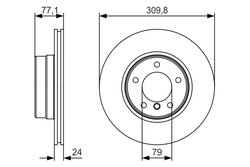DISC FRANA BOSCH 0 986 479 S29 - Compatibil cu BMW