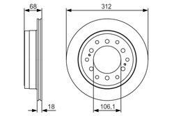 DISC FRANA BOSCH 0 986 479 S36 - Compatibil cu LEXUS, TOYOTA, TOYOTA (FAW)