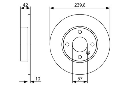 DISC FRANA BOSCH 0 986 479 S52 - Compatibil cu OPEL, VAUXHALL