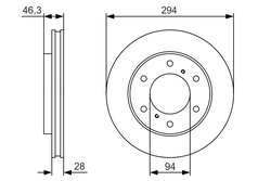 DISC FRANA BOSCH 0 986 479 S63 - Compatibil cu FIAT, MITSUBISHI