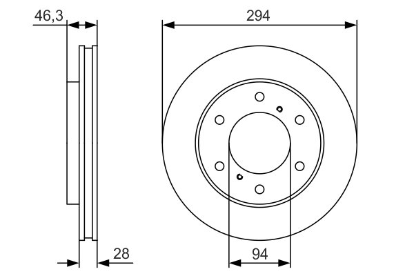 DISC FRANA BOSCH 0 986 479 S63 - Compatibil cu FIAT, MITSUBISHI