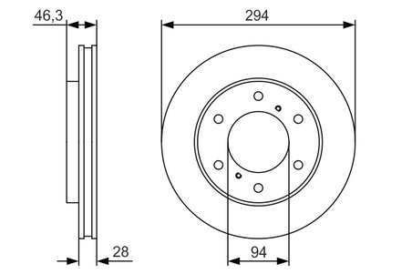 DISC FRANA BOSCH 0 986 479 S63 - Compatibil cu FIAT, MITSUBISHI
