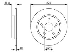 DISC FRANA BOSCH 0 986 479 S64 - Compatibil cu TOYOTA