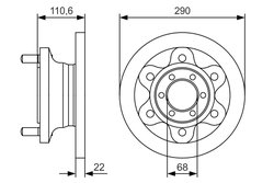 DISC FRANA BOSCH 0 986 479 S95 - Compatibil cu IVECO