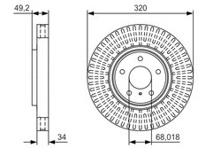 DISC FRANA BOSCH 0 986 479 T32 - Compatibil cu INFINITI