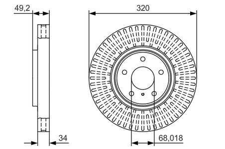 DISC FRANA BOSCH 0 986 479 T32 - Compatibil cu INFINITI