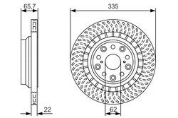 DISC FRANA BOSCH 0 986 479 T35 - Compatibil cu LEXUS
