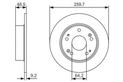 DISC FRANA BOSCH 0 986 479 T81 - Compatibil cu HONDA