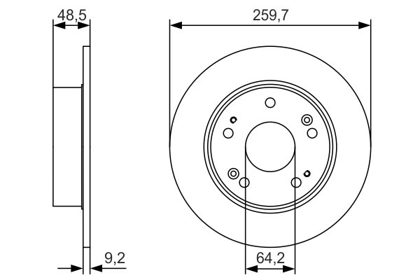 DISC FRANA BOSCH 0 986 479 T81 - Compatibil cu HONDA