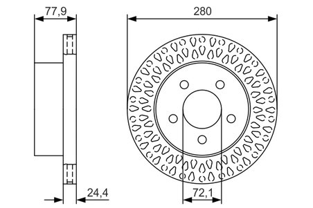 DISC FRANA BOSCH 0 986 479 U00 - Compatibil cu JEEP