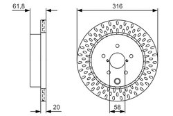DISC FRANA BOSCH 0 986 479 V05 - Compatibil cu SUBARU