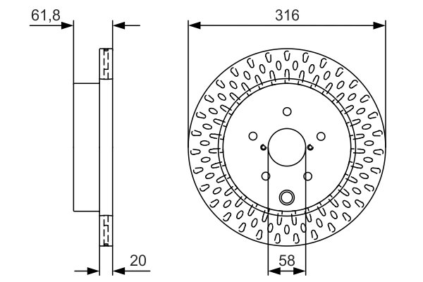 DISC FRANA BOSCH 0 986 479 V05 - Compatibil cu SUBARU