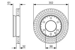DISC FRANA BOSCH 0 986 479 V32 - Compatibil cu FORD, FORD ASIA & OCEANIA, FORD AUSTRALIA, MAZDA