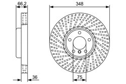 DISC FRANA BOSCH 0 986 479 W19 - Compatibil cu BMW