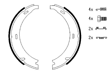SET SABOTI FRANA BOSCH 0 986 487 543 - Compatibil cu MERCEDES-BENZ