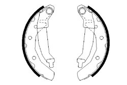SET SABOTI FRANA BOSCH 0 986 487 628 - Compatibil cu CHEVROLET, CHEVROLET (SGMW), DAEWOO