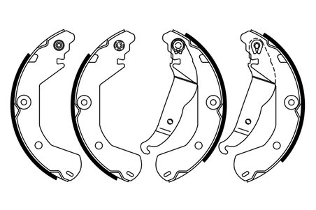 SET SABOTI FRANA BOSCH 0 986 487 924 - Compatibil cu CHEVROLET