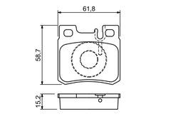 Set placute frana BOSCH 0 986 490 260