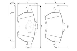 SET PLACUTE FRANA BOSCH 0 986 494 003 - Compatibil cu FORD, SEAT