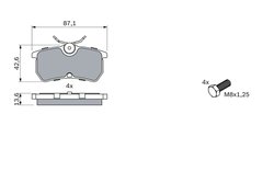 Set placute frana BOSCH 0 986 494 011