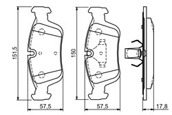SET PLACUTE FRANA BOSCH 0 986 494 015 - Compatibil cu BMW, BMW (BRILLIANCE)