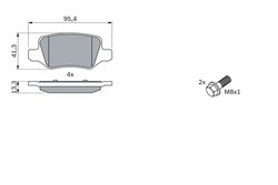 Set placute frana BOSCH 0 986 494 023