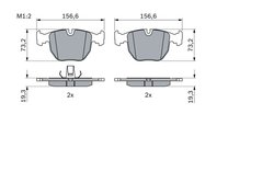 SET PLACUTE FRANA BOSCH 0 986 494 028 - Compatibil cu BMW