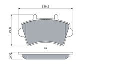 SET PLACUTE FRANA BOSCH 0 986 494 031 - Compatibil cu NISSAN, OPEL, RENAULT, VAUXHALL