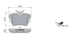 Set placute frana BOSCH 0 986 494 040