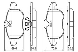 SET PLACUTE FRANA BOSCH 0 986 494 044 - Compatibil cu CHEVROLET, FIAT, OPEL, SAAB, VAUXHALL