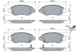 SET PLACUTE FRANA BOSCH 0 986 494 047 - Compatibil cu FORD