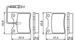 Set placute frana BOSCH 0 986 494 055