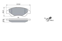 Set placute frana BOSCH 0 986 494 065