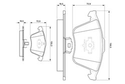 SET PLACUTE FRANA BOSCH 0 986 494 077 - Compatibil cu SAAB, VOLVO