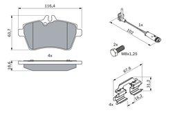 Set placute frana BOSCH 0 986 494 087