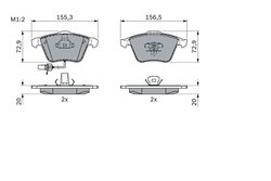 Set placute frana BOSCH 0 986 494 104