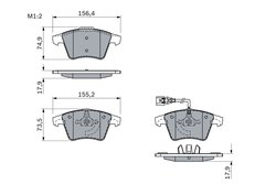 Set placute frana BOSCH 0 986 494 107