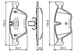 Set placute frana BOSCH 0 986 494 118