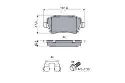 Set placute frana BOSCH 0 986 494 126