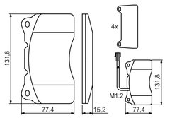 SET PLACUTE FRANA BOSCH 0 986 494 131 - Compatibil cu ALFA ROMEO, MASERATI