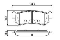 Set placute frana BOSCH 0 986 494 133