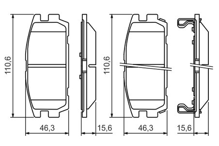 SET PLACUTE FRANA BOSCH 0 986 494 137 - Compatibil cu HYUNDAI, HYUNDAI (HUATAI)