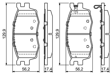 Set placute frana BOSCH 0 986 494 139