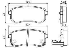Set placute frana BOSCH 0 986 494 145