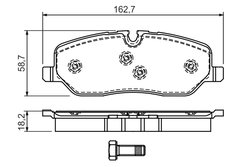 Set placute frana BOSCH 0 986 494 147