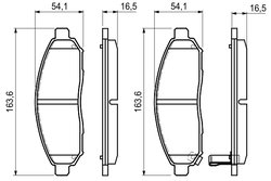 Set placute frana BOSCH 0 986 494 151