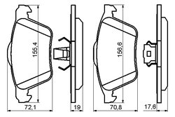 Set placute frana BOSCH 0 986 494 158