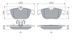 Set placute frana BOSCH 0 986 494 162