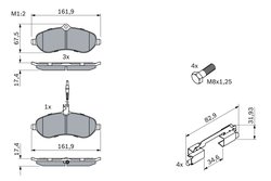 Set placute frana BOSCH 0 986 494 163